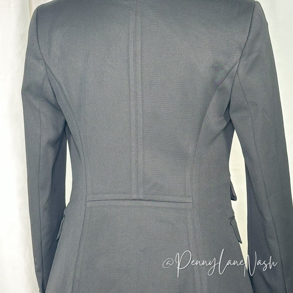 Express Tuxedo Style Double Breasted Blazer 4R Black - Picture 7 of 14
